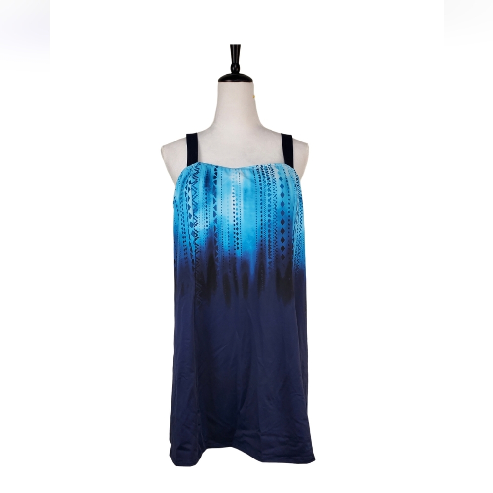 3/$15 🔴 Sale Swimsuits For All Swimsuit Dress Blue Ombre Size 18